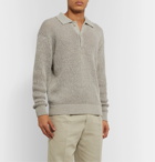 Auralee - Open-Knit Cotton Polo Shirt - Gray
