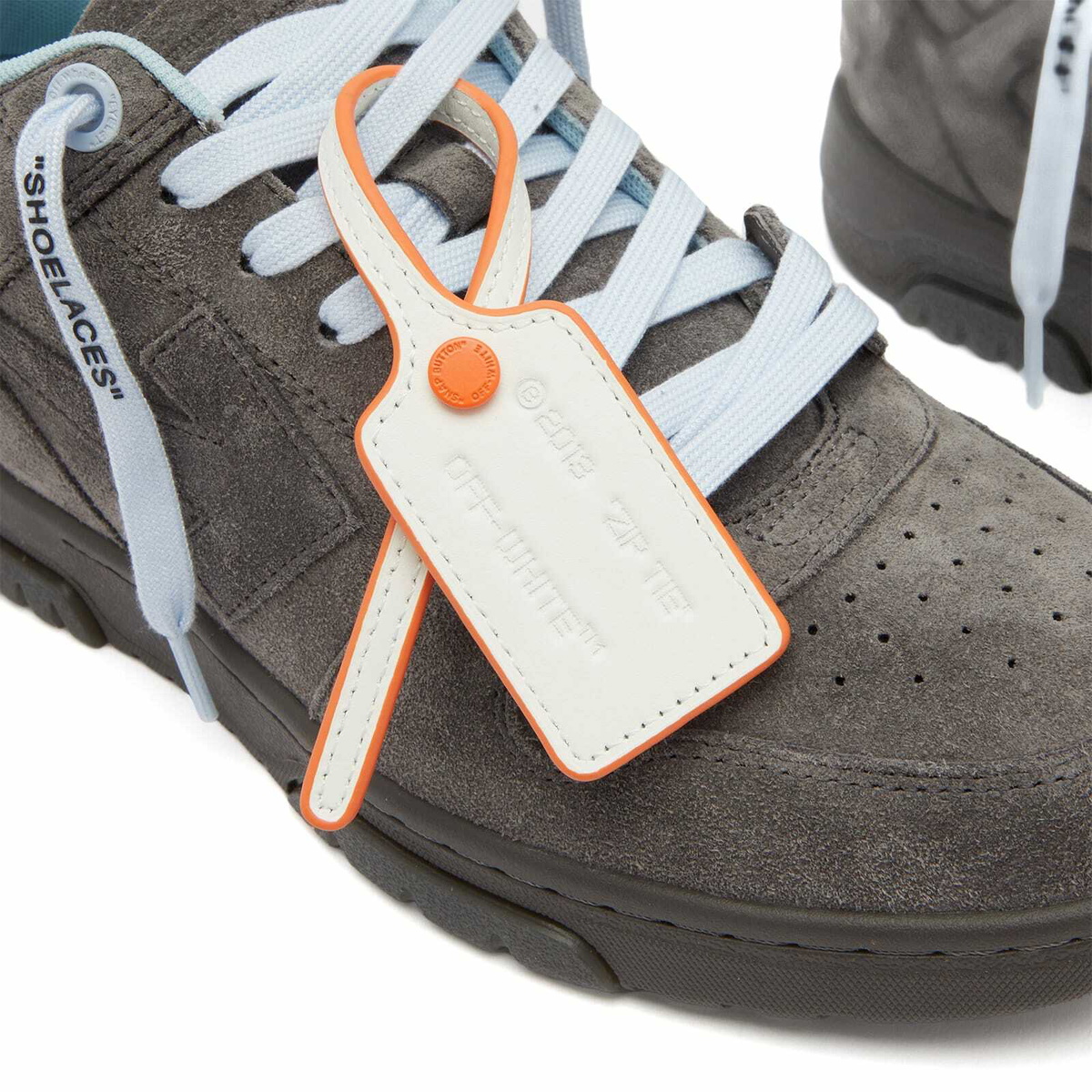 Off-White Women's Out Of Office Full Suede Sneaker in Dark Grey