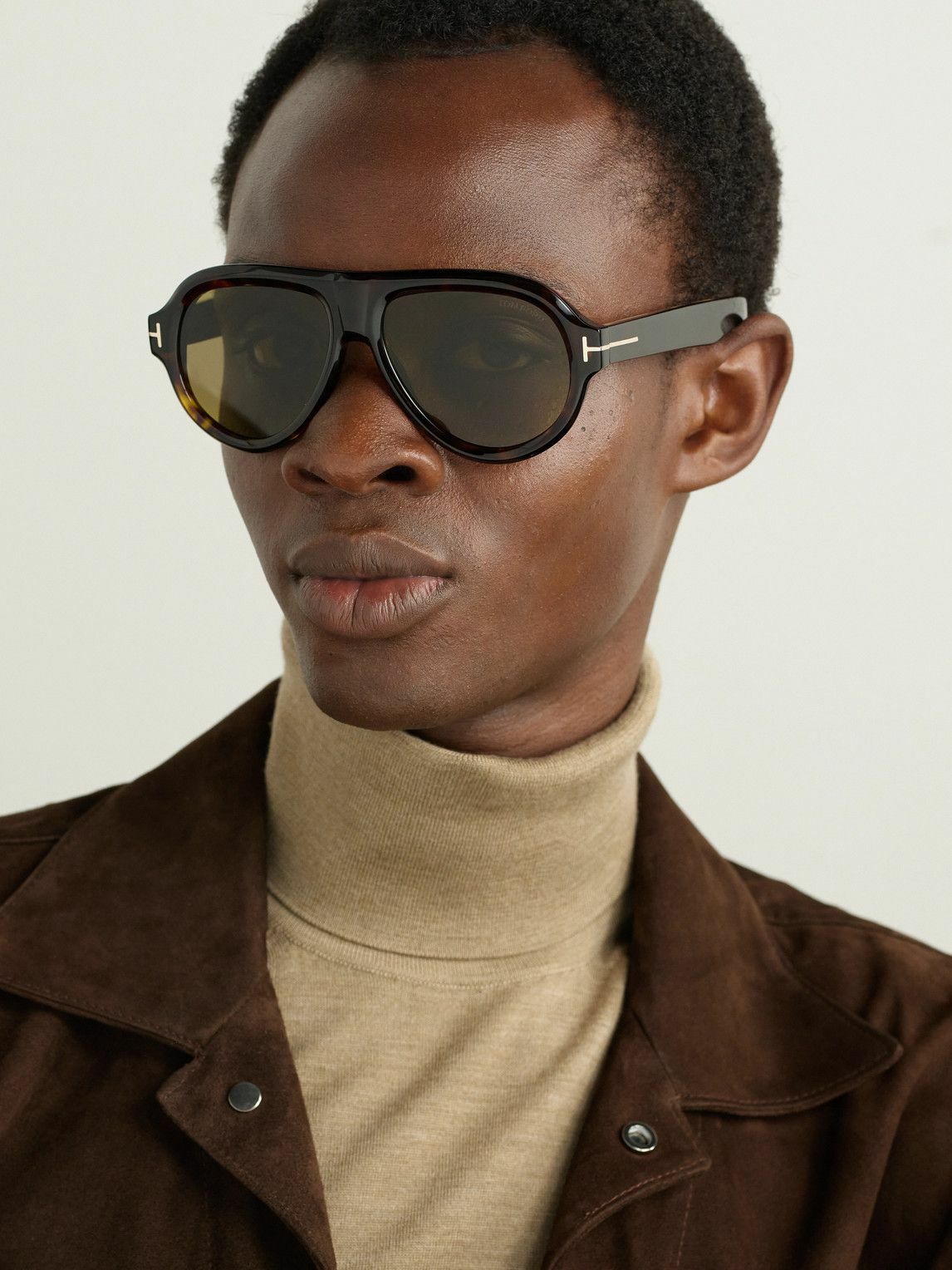 TOM FORD - Icon Pilot Aviator-Style Tortoiseshell Acetate Sunglasses
