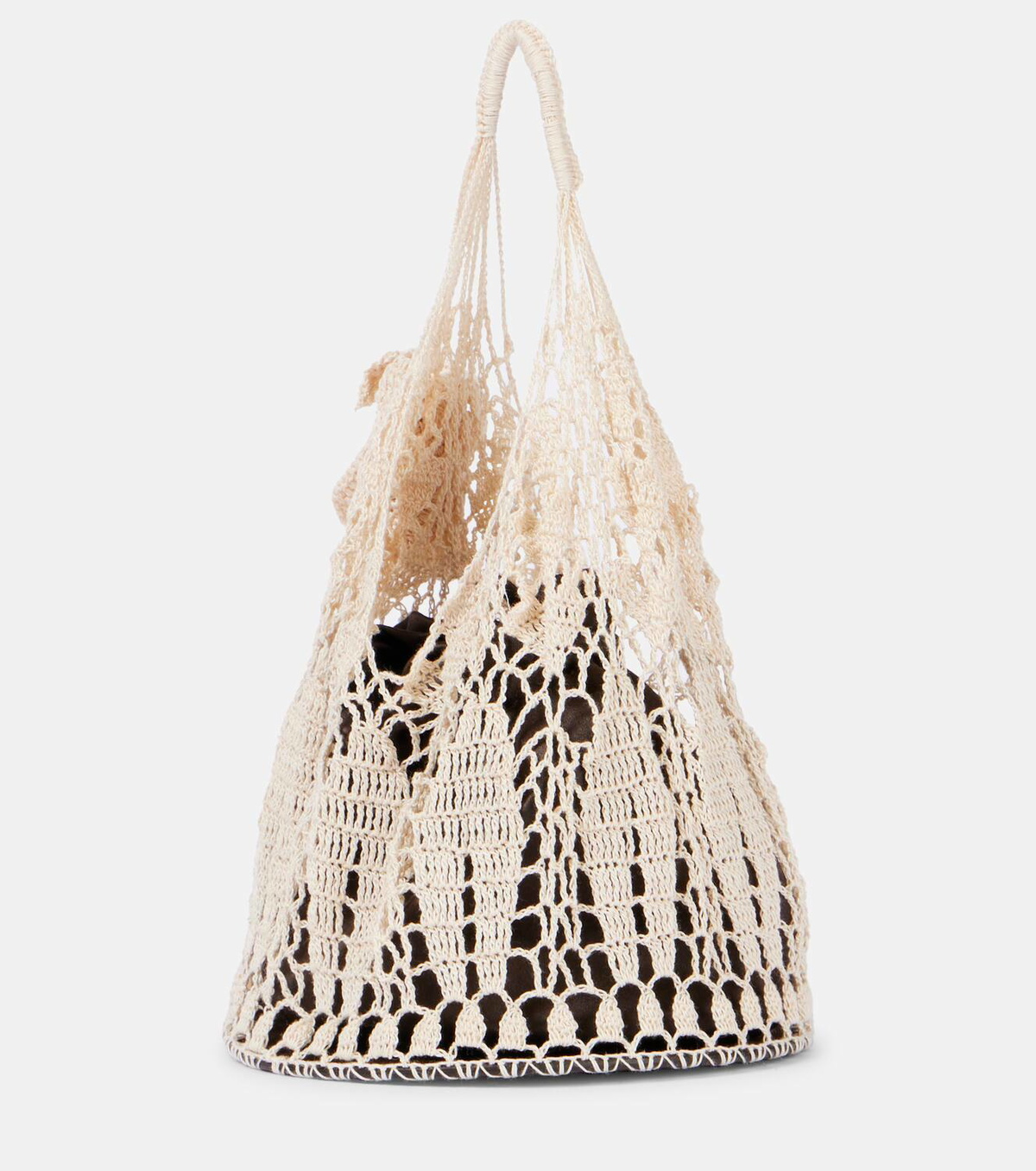 Magda Butrym Floral-appliqué crochet tote bag Magda Butrym