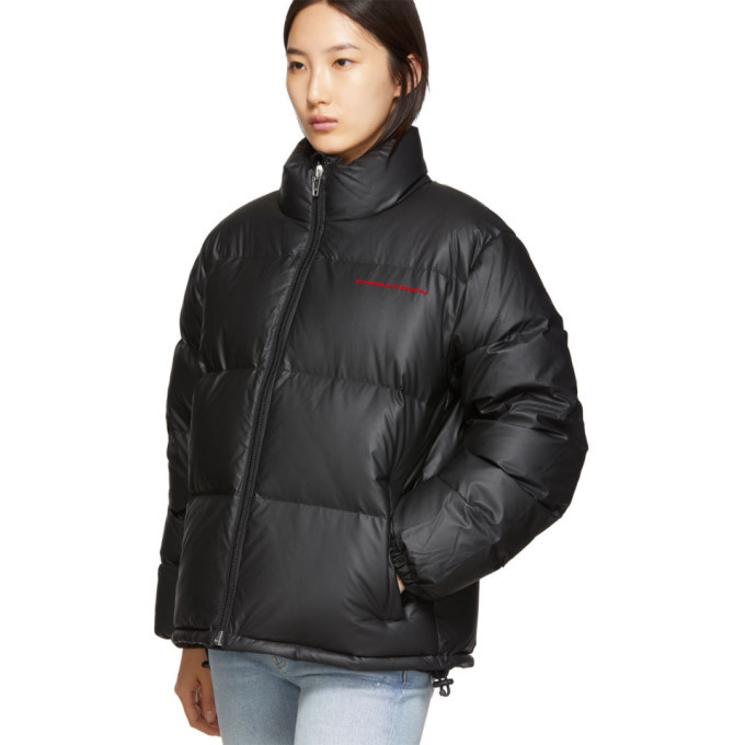 Alexander Wang Black Down Pleather Chynatown Jacket