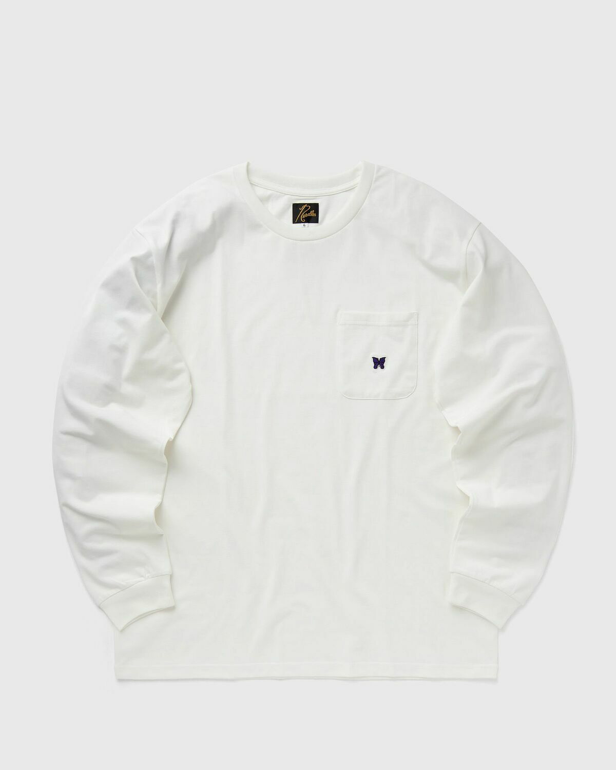 Needles L/S Crew Neck Tee Poly Jersey White Longsleeves Needles