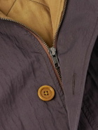 Small Talk - Corduroy-Trimmed Crinkled-Gabardine Jacket - Brown