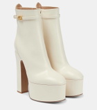 Valentino Garavani Tan-Go leather platform ankle boots