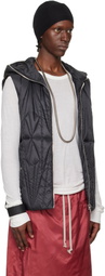 Rick Owens Moncler + Rick Owens Black Geocamo Ziplock Down Vest