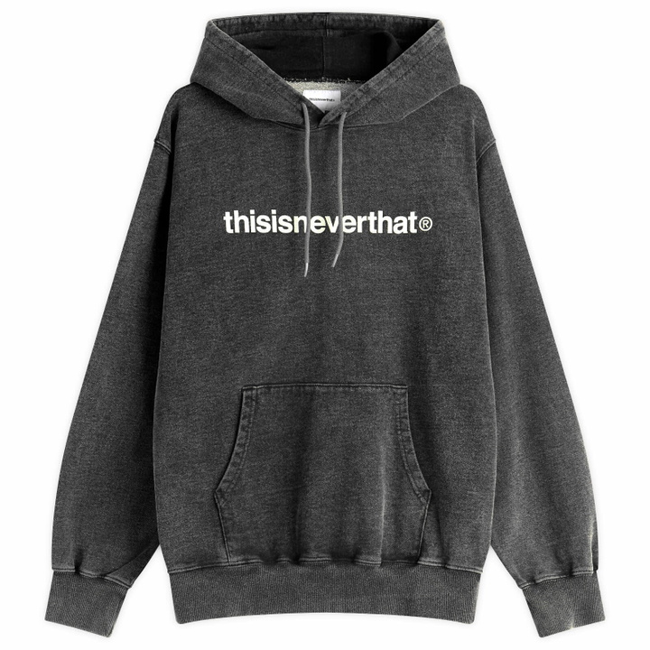 Photo: thisisneverthat Men's T-Logo Hoodie in Washed Black