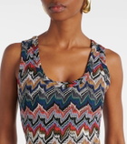 Missoni Zigzag lamé midi dress