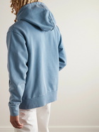 JW Anderson - Logo-Embroidered Cotton-Jersey Hoodie - Blue