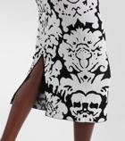 Alexander McQueen Damask jacquard pencil skirt