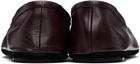 LEMAIRE Burgundy Indoor Slipper Loafers