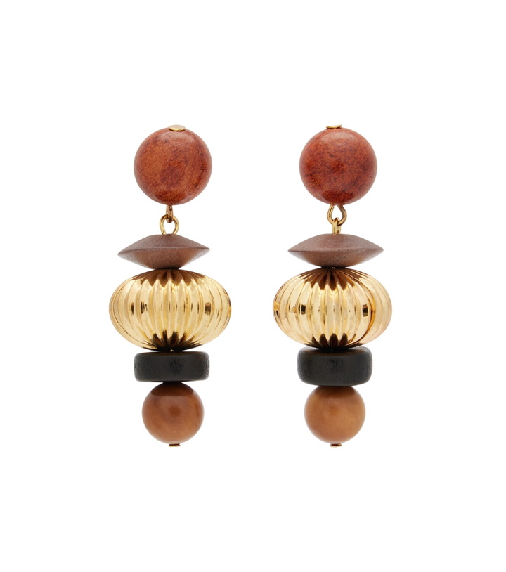 Photo: Jennifer Behr Lavon embellished gold-plated drop earrings
