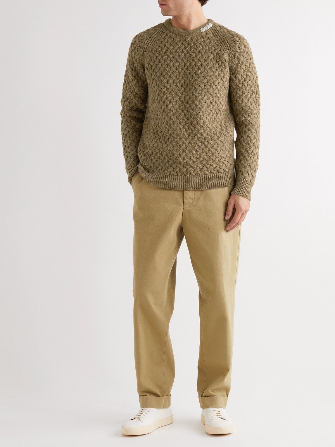 John Smedley - Mossley Cable-Knit Wool Sweater - Green John Smedley