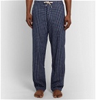 Oliver Spencer Loungewear - Cannington Gingham Cotton Drawstring Pyjama Trousers - Blue