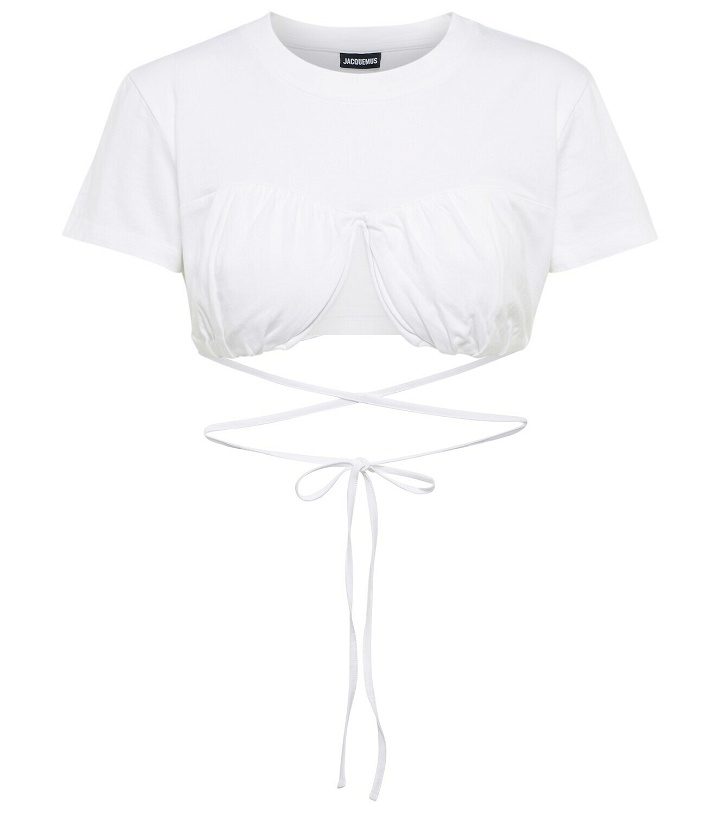 Photo: Jacquemus Le T-shirt Baci cotton crop top