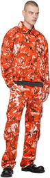 Martine Rose Orange Camouflage Cargo Pants