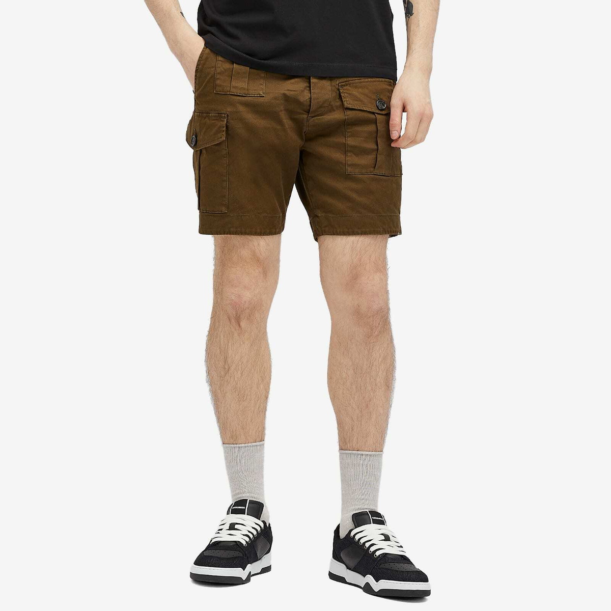 Dsquared2 Men's Sexy Cargo Shorts in Military Green