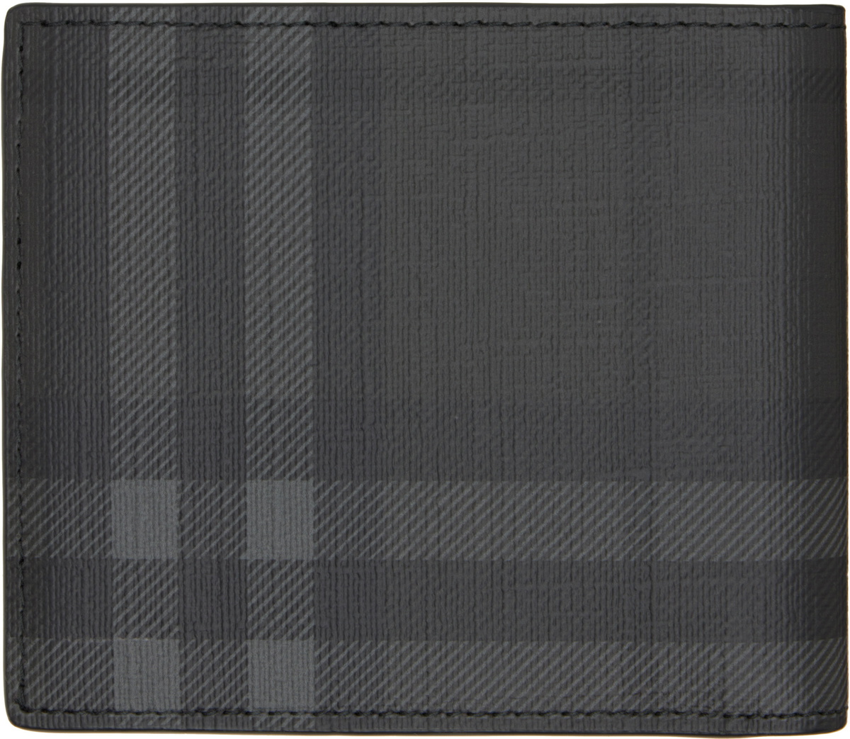 Burberry Gray City Check Bifold Wallet