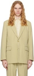 AURALEE Khaki Light Wool Max Gabardine Blazer