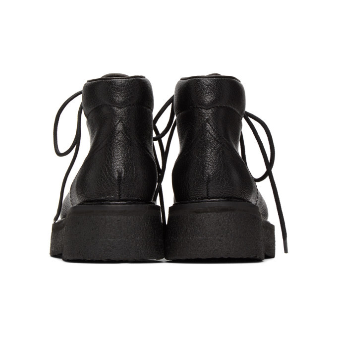 BY FAR Black Grained Leo Boots