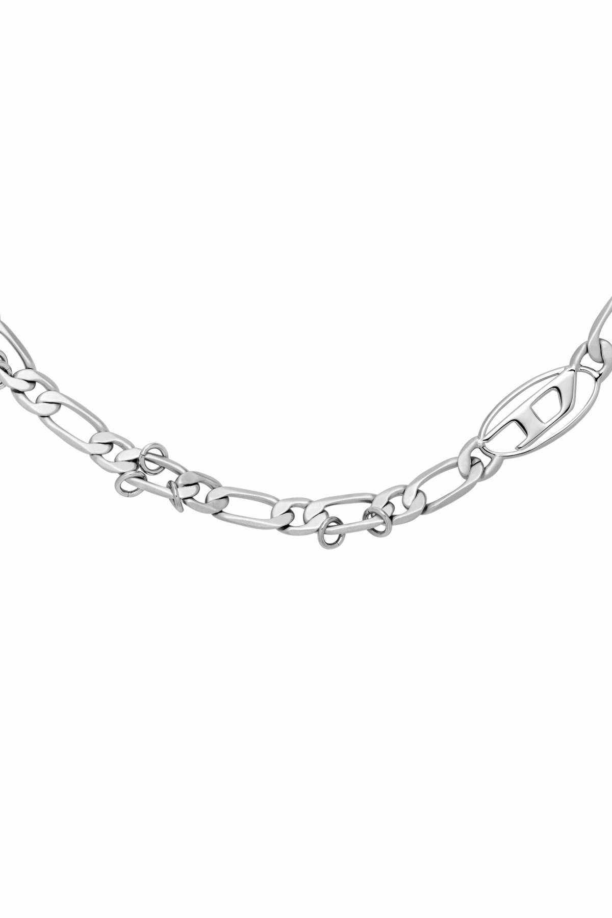 Diesel Stainless Steel and Brass Chain Necklace - Necklaces - Unisex - Silver