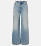 McQueen Mid-rise wide-leg jeans