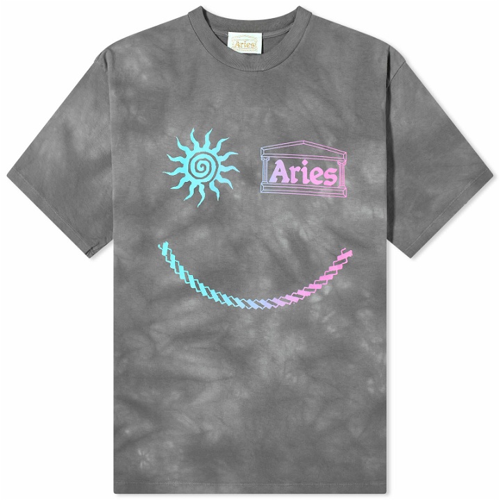 Photo: Aries Women's Grunge Happy Dude T-Shirt in Grey