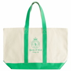 Sporty & Rich Men's Crown Logo Two Tone Tote Bag in Natural 