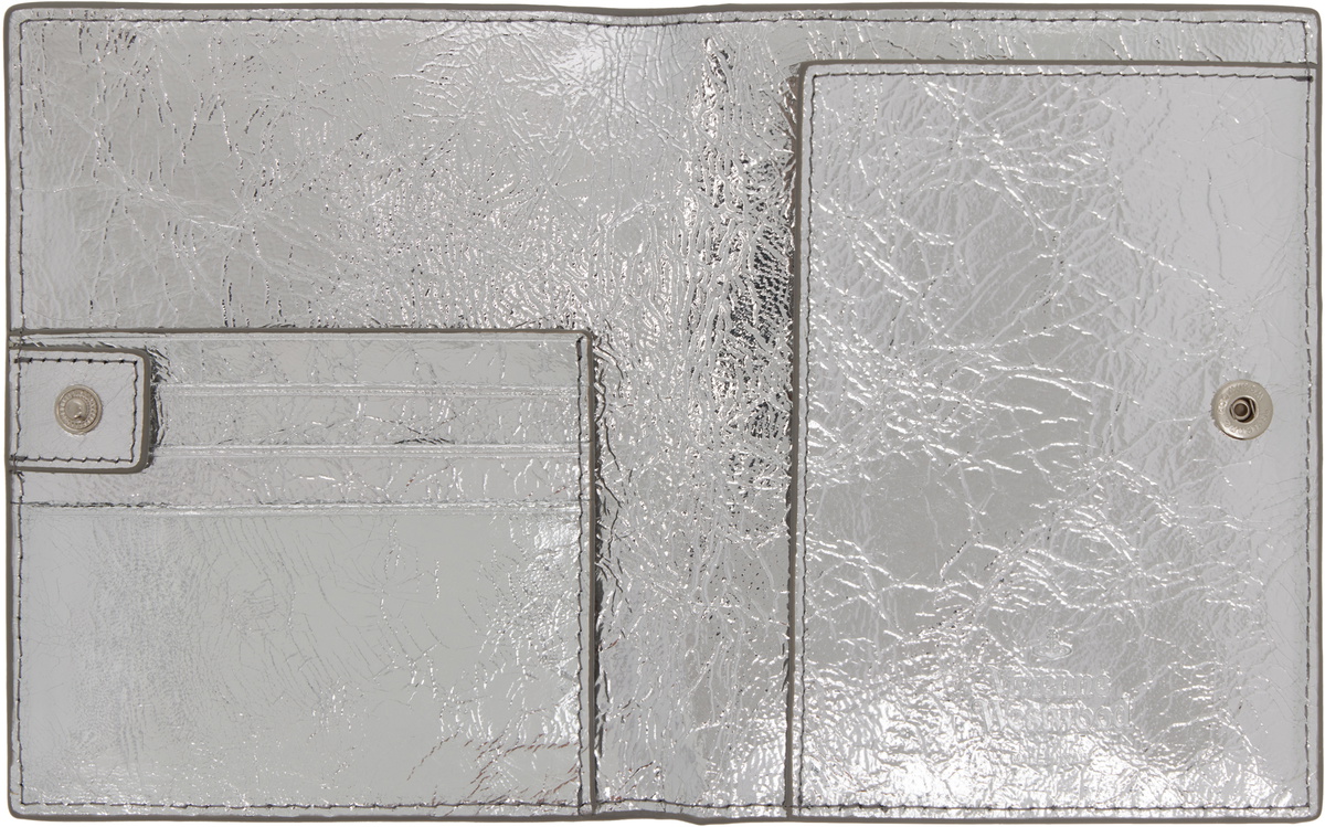 Vivienne Westwood Silver Quilted Passport Holder Vivienne Westwood