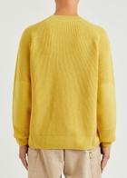 Moncler Genius X Billionaire Boys Club Ribbed Wool-blend Jumper Yellow