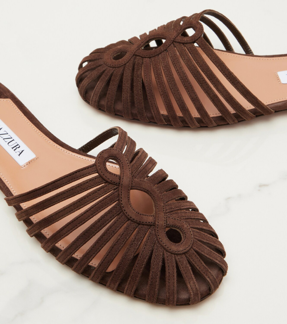 Aquazzura Sweet Surrender suede mules