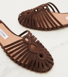 Aquazzura Sweet Surrender suede mules
