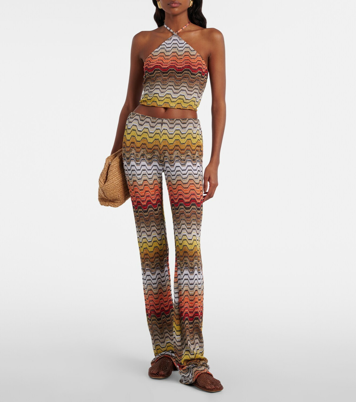 Missoni Wave lamé slim pants