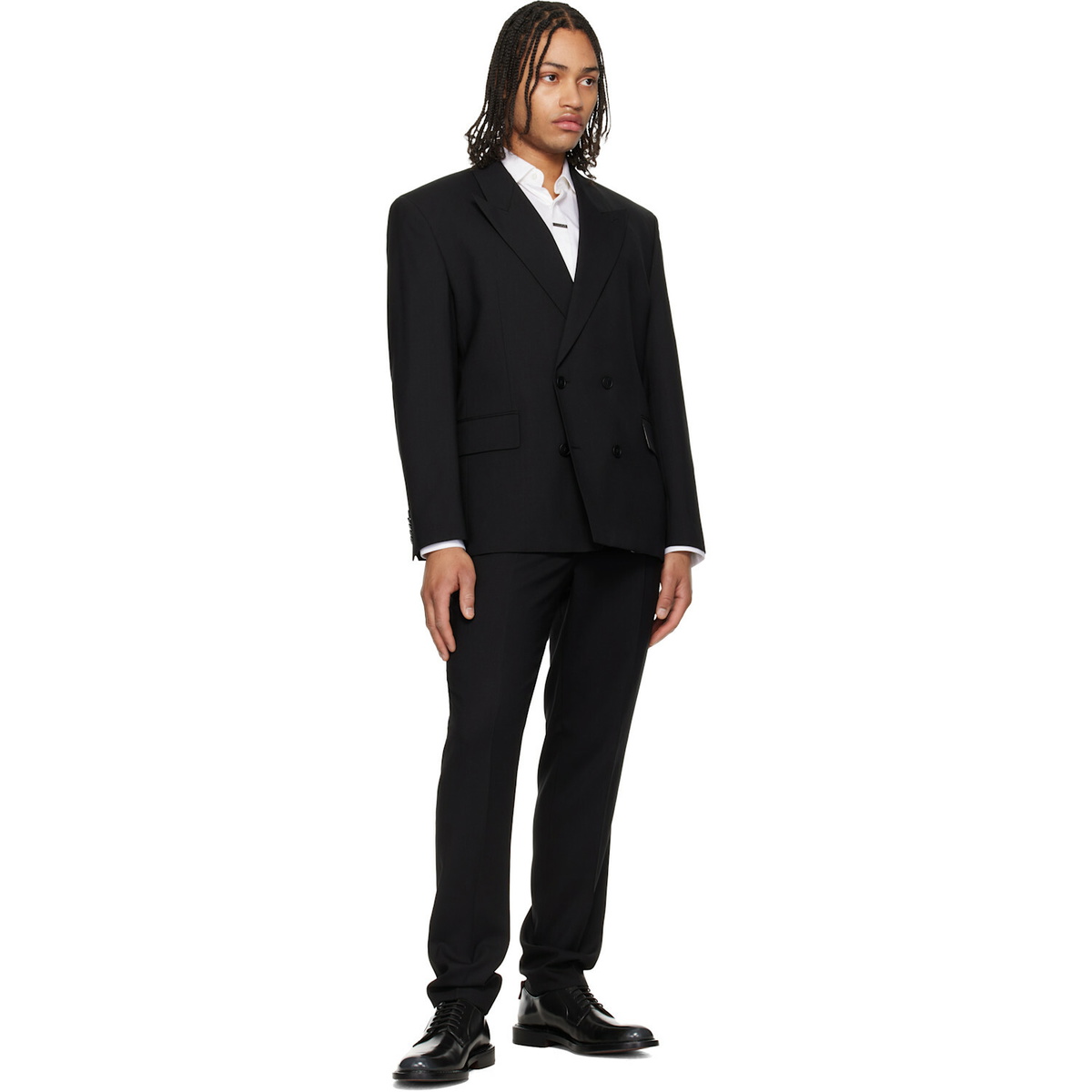 Hugo Black Leather Derbys
