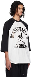 MASTERMIND WORLD White & Black Oversized Long Sleeve T-Shirt