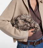 Brunello Cucinelli Mellow Small lynx-print shearling shoulder bag