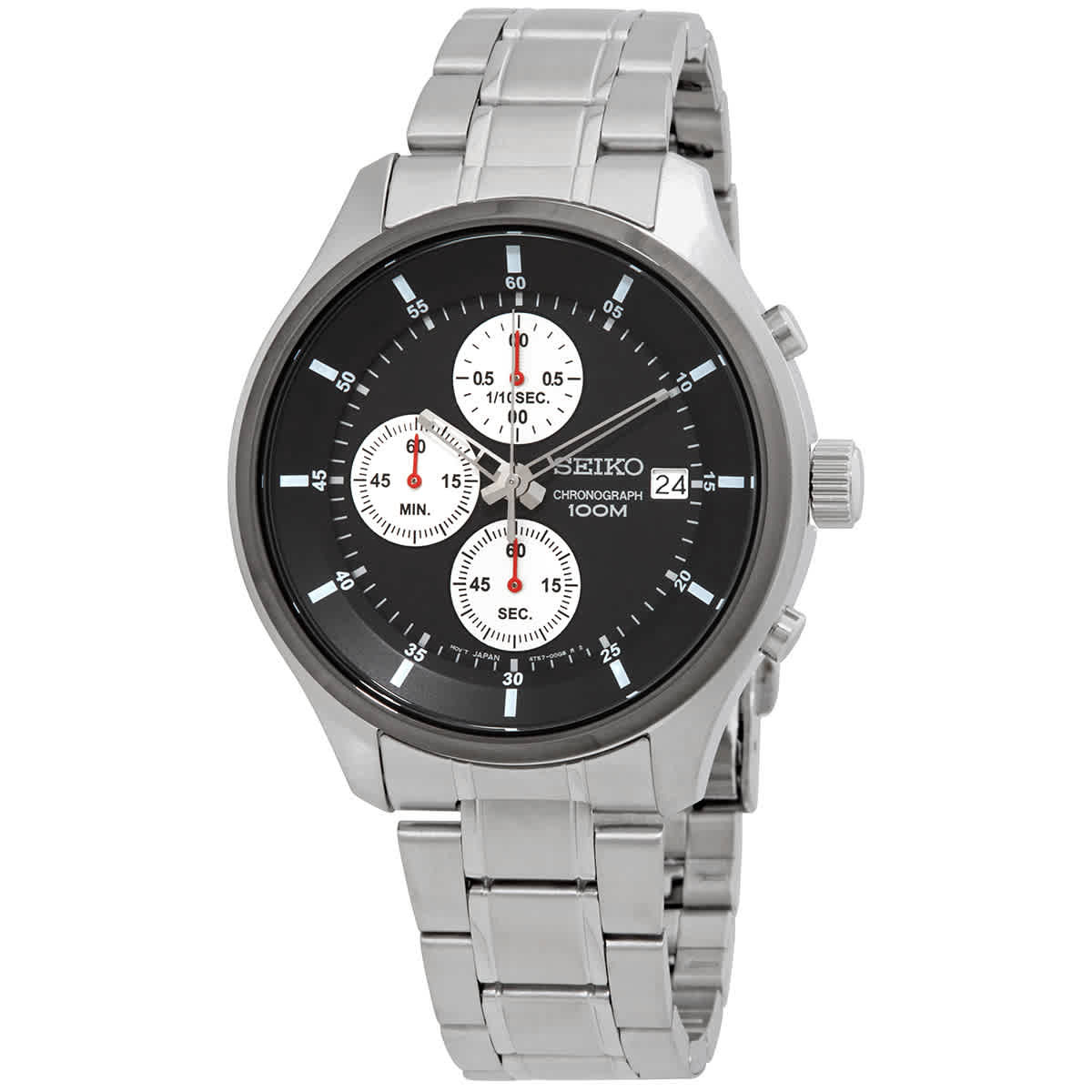 Seiko Classic Chronograph Quartz Black Dial Mens Watch SKS545P1
