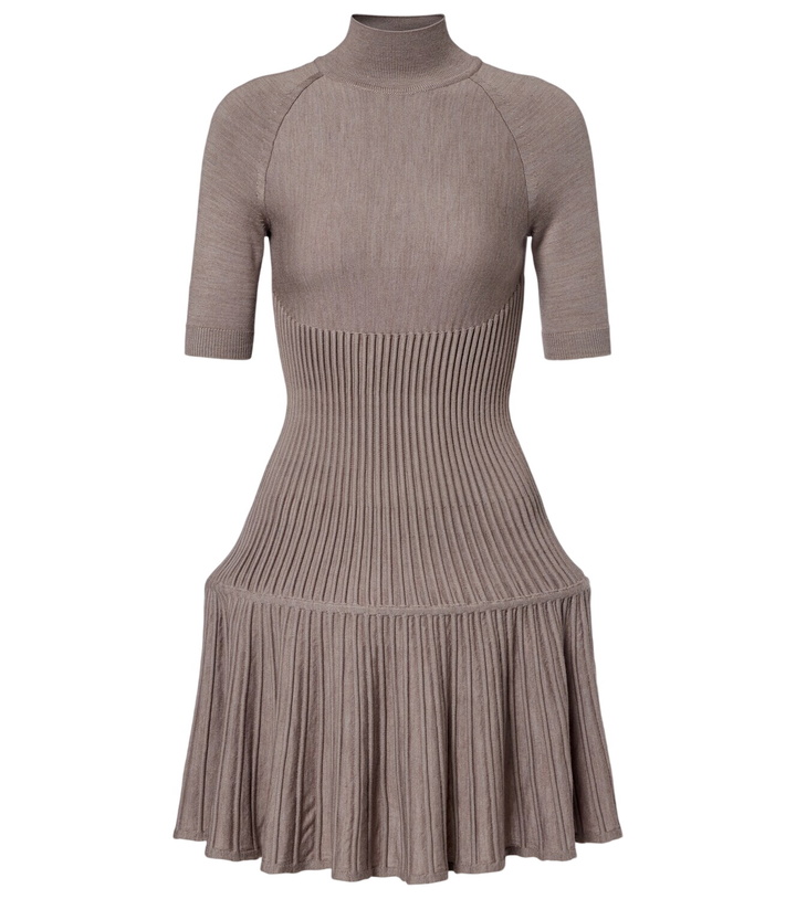Photo: Alaïa Ribbed-knit wool-blend minidress