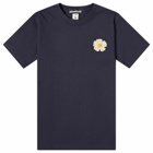 Monitaly Men's Crochet Flower T-Shirt in Navy