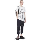 Rick Owens Drkshdw White Graphic Tarp T-Shirt