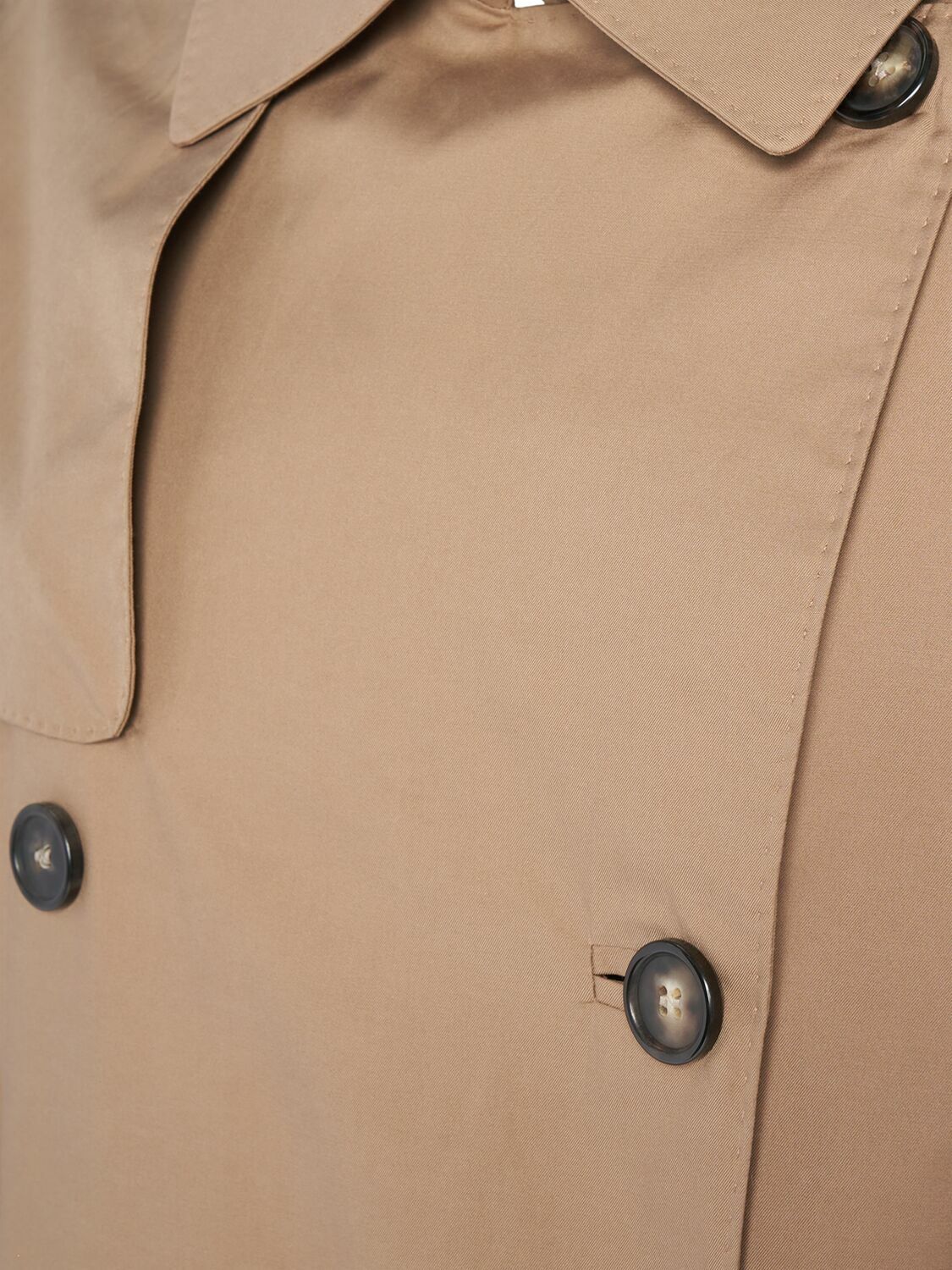 トレンチコート Max Mara Trench Corto Zeno In Twill Antigoccia Short trench coat in water-repellent twill, camel | 
