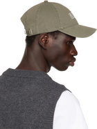 GANNI Khaki Embroidered Logo Cap