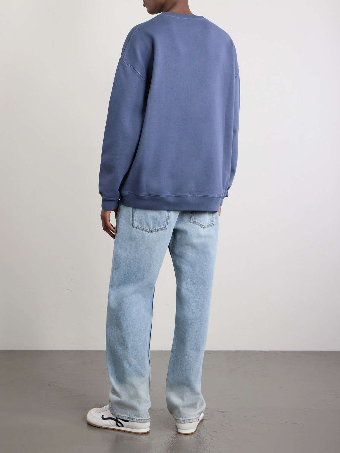 LOEWE - Logo-Embroidered Printed Cotton-Jersey Sweatshirt - Blue