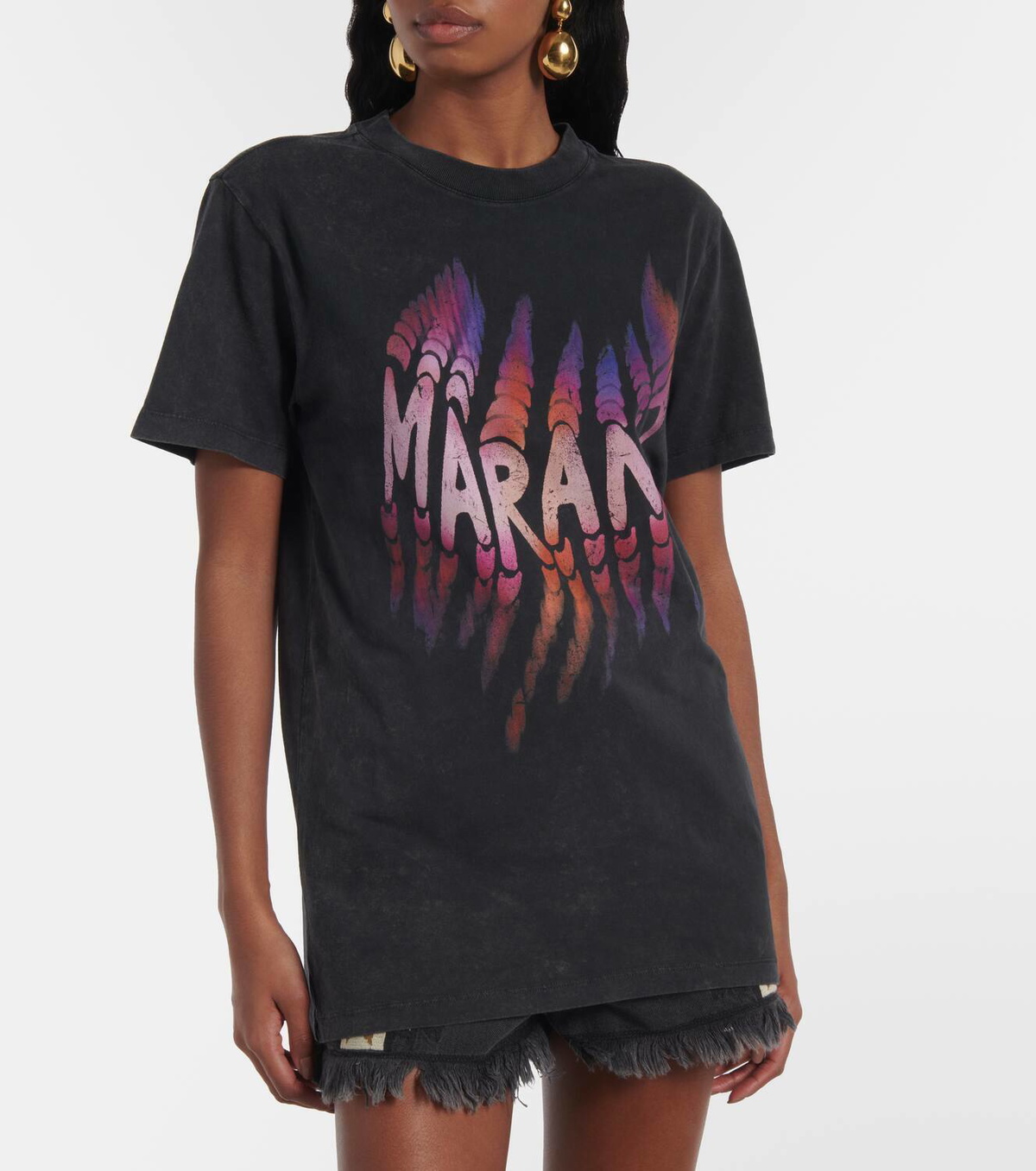 Marant Etoile Zoeline logo cotton jersey T-shirt Isabel Marant Etoile Zoeline logo cotton jersey T-shirt Isabel