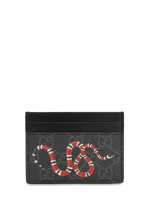 Photo: GUCCI - Snake Gg Supreme Coated Canvas Card Hold