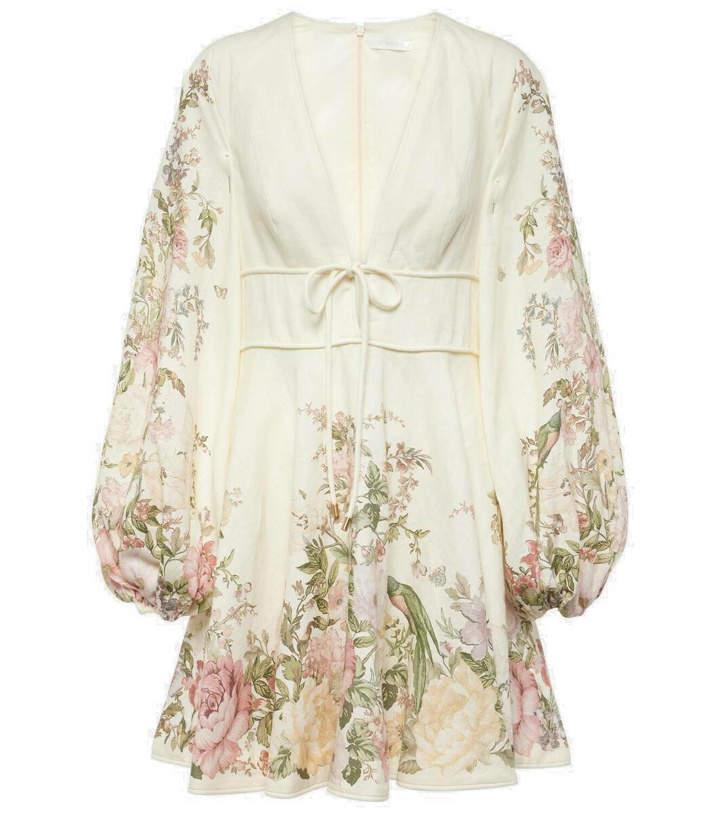 Photo: Zimmermann Waverly floral linen minidress
