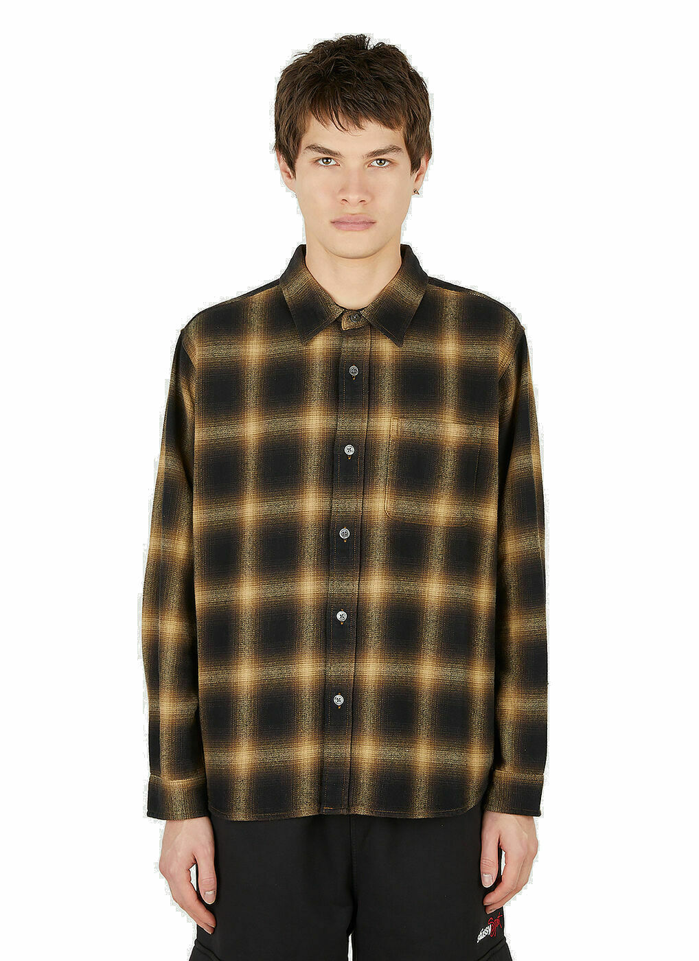 Stüssy Pete Plaid Shirt male Brown Stussy