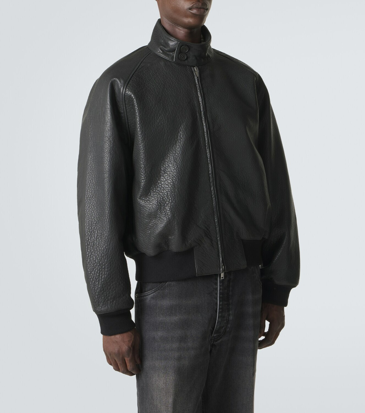 Studio Nicholson Over leather bomber jacket Studio Nicholson