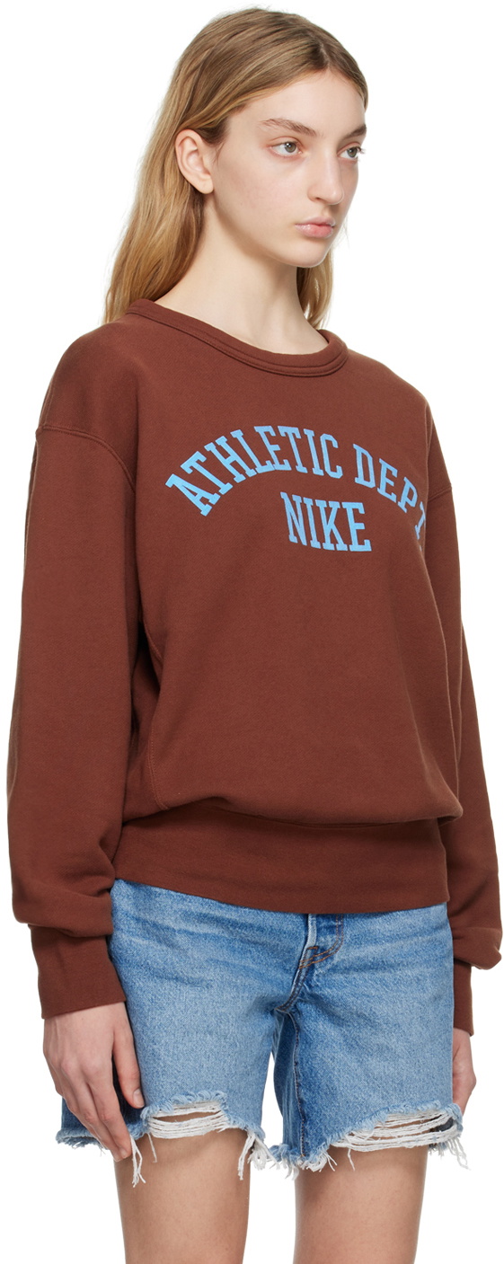 brown crew neck sweatshirt nike