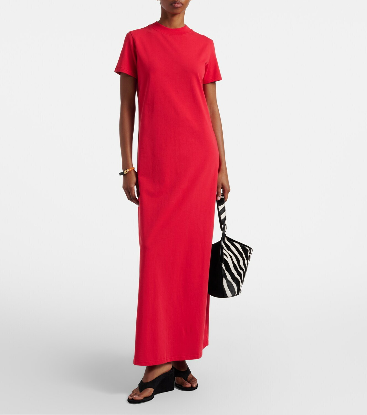 The Frankie Shop Malo cotton jersey maxi dress