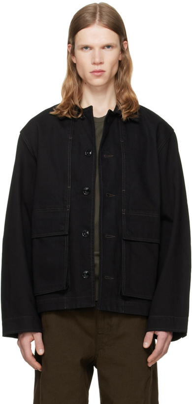 Photo: LEMAIRE Black Boxy Denim Jacket